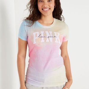 NWT PINK KNIT SHORT SLEEVE PERFECT T-SHIRT XS